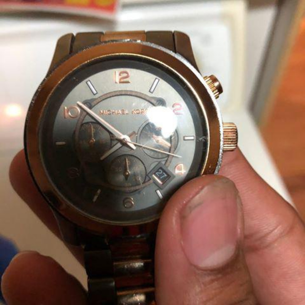 Oversized runway Micheal kors watch